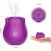 Rose Vibrator G-spot Dildo Vibe Sucker Sex-toys Women (Purple)