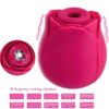 Rose Vibrator G-spot Dildo Vibe Sucker Sex-toys Women (Red)