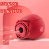 Rose Vibrator G-spot Dildo Vibe Sucker Sex-toys Women (Red) - Image 5