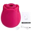 Rose Vibrator G-spot Dildo Vibe Sucker Sex-toys Women (Red) - Image 7