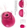 Rose Vibrator G-spot Dildo Vibe Sucker Sex-toys Women (Red) - Image 8