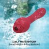 Rose Clitoral Sucking G Spot Vibrator, Clit Sucker Nipple Dildo Rabbit Vibrator, Clitoris Stimulator with 5 Suction Patterns & 10 Strong Vibration Adult Sex Toys for Women Couples (Red) - Image 2