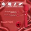Rose Clitoral Sucking G Spot Vibrator, Clit Sucker Nipple Dildo Rabbit Vibrator, Clitoris Stimulator with 5 Suction Patterns & 10 Strong Vibration Adult Sex Toys for Women Couples (Red) - Image 6