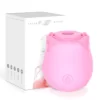 Rose Vibrator G-spot Dildo Vibe Sucker Sex-toys Women (Bubblegum Pink)