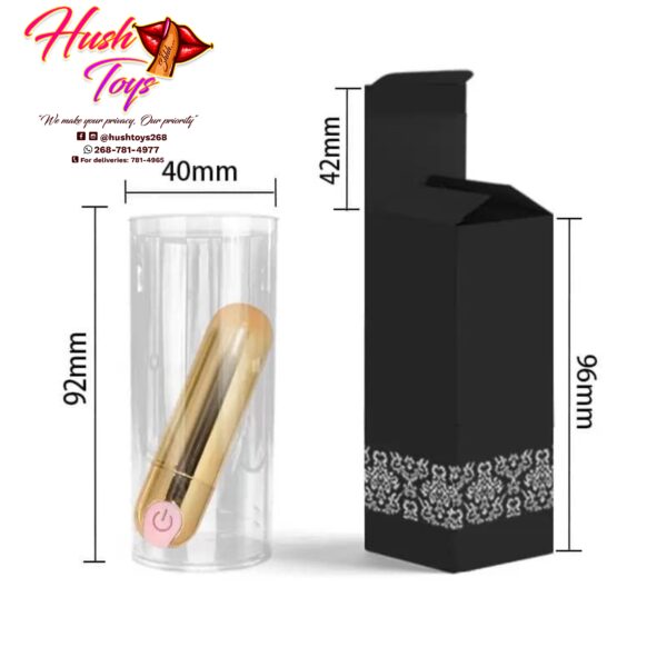 Gold USB Rechargeable Mini Bullet Vibrator 10 Speed - Waterproof - Wireless Massager - Image 6