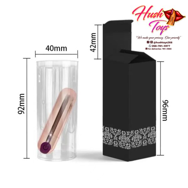 Gold USB Rechargeable Mini Bullet Vibrator 10 Speed - Waterproof - Wireless Massager - Image 5